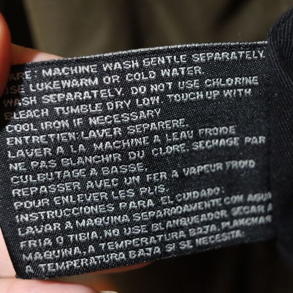 Claiborne Brown Grunge Bomber Jacket with Classic Collar and Ribbed Cuffs 3X - Picture 11 of 11